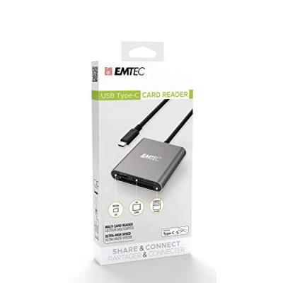 Afbeelding van Emtec ECCAREADT610C geheugenkaartlezer serie collectie T610C Type C USB