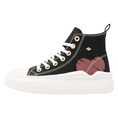Afbeelding van British Knights KAYA FLOW MID Sneakers hoog, Dames, Maat: 36, Black burgundy Katoen