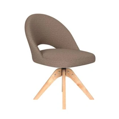 Afbeelding van Housecraft Living Mick Eetkamerstoel Draaibaar Hout Taupe