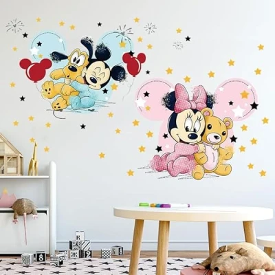 Afbeelding van Kibi Minnie Disney Mickey Mouse muurstickers slaapkamer kinderen