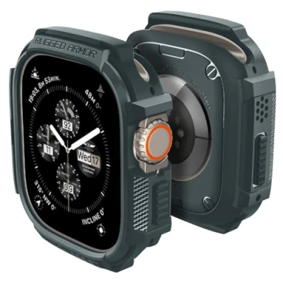 Afbeelding van Spigen Rugged Armor Hoesje Geschikt voor Apple Watch Ultra / 2 Groen