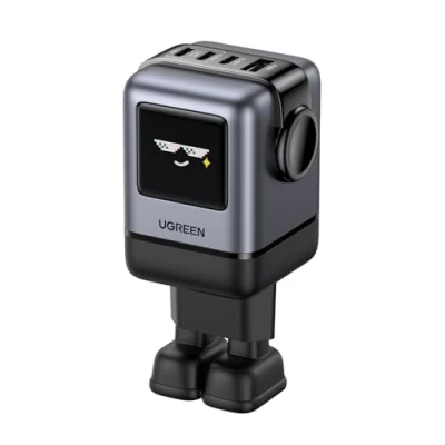 Afbeelding van UGREEN Uno 100 W 4 poorten USB C snellader GaNInfinity in schattige robotvorm, compatibel met iPhone 16 Pro Max Plus 15 14 13 12 11 Pixel Galaxy PPS 45 25 S24 S23 A15 iPad MacBook Air