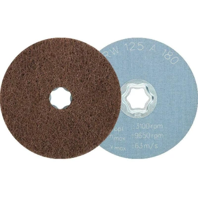Afbeelding van PFERD 42001061 Combiclick zachte vliesschijf CC Ø 125 mm A 180 voor het reinigen en satineren met haakse slijpers Diameter 125 mm