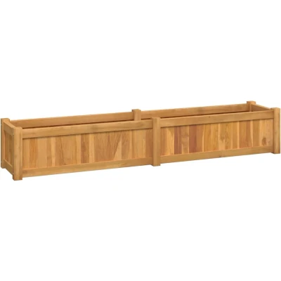 Afbeelding van Plantenbak verhoogd 150x30x25 cm massief teakhout