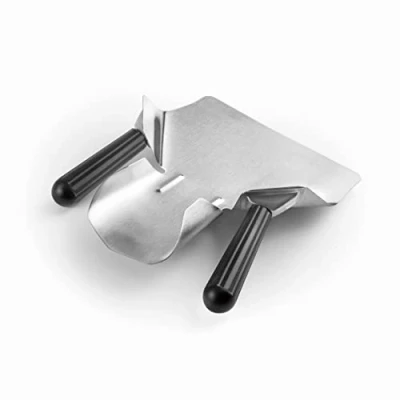 Afbeelding van Lacor 62679 schep voor friet, keukenhulp, roestvrij staal, ergonomische en antislip handgreep, vaatwasmachinebestendig, 2 handgrepen
