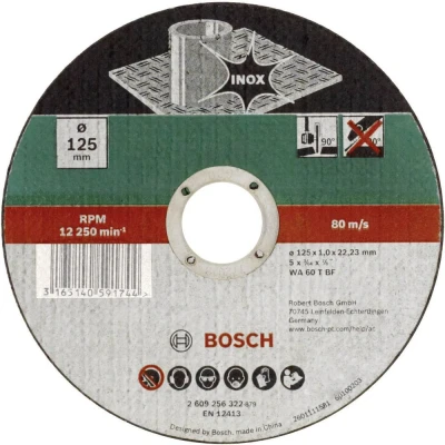 Afbeelding van Bosch Accessories WA 60 T BF 2609256321 Doorslijpschijf recht 115 mm 1 stuk(s) RVS, Metaal
