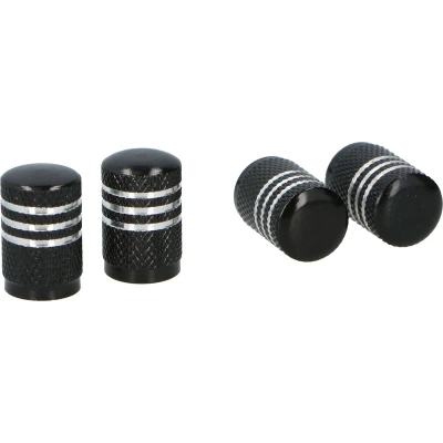 Afbeelding van Dunlop Ventieldoppen Av Aluminium Zwart 4 Stuks