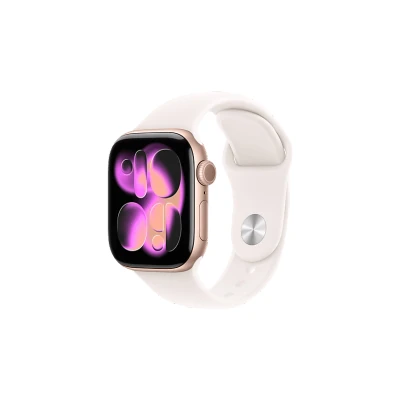 Afbeelding van Apple Watch Series 11 gps + Cellular 42mm Rose Gold Aluminium Case With Light Blush Sport Band S/m