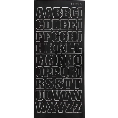 Afbeelding van Stickers vel 10x23 cm grote hoofdletters