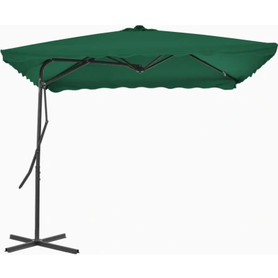 Afbeelding van Parasol met stalen paal 250x250 cm groen