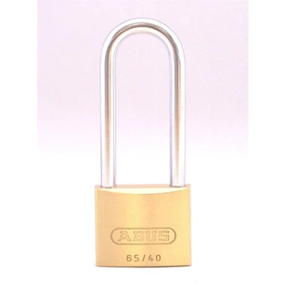 Afbeelding van Abus 65/40HB40 messing hangslot met hoge beugel verschillend sluitend 40 mm
