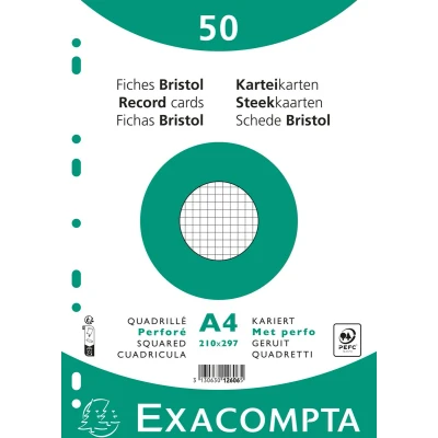 Afbeelding van Exacompta 12606E 20x 50 F.BRIST.BLANC 210