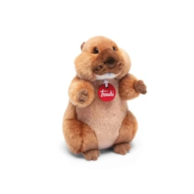 Afbeelding van Trudi Marmotte Park Collection Pluche Marmot. spel Kerstcadeau. Bosdieren 13x20x11 cm maat S Collectie Parc del Stelvio model 24045