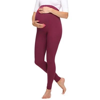Afbeelding van Merry Style MS MS10 297 LE 2Pack Dames Zwangerschapsleggings Leggings Sport Vrijetijdsbroek Lang Viscose Sporbroek Yogabroek Wijn M