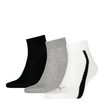 Image de PUMA Lot de 5 paires chaussettes trois quarts unisexes, Blanc/gris/noir, 40