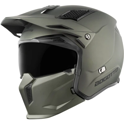Afbeelding van Bogotto Radic 22.06 Mat Groen Motorhelm Maat L Helm