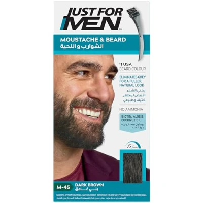 Afbeelding van Just for Men M45 Brush in Color Gel baard en snorformule bruin zwart 3 stuks (3 x 28,4 g)