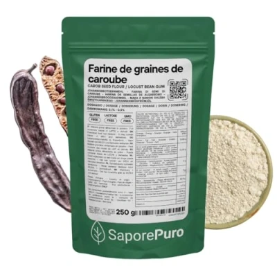 Afbeelding van Saporepuro Johannesbroodpitmeel 250 g, ideaal voor ijs en sorbets