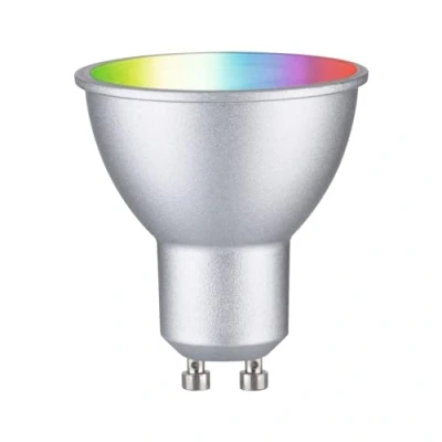 Afbeelding van 29149 Paulmann Home LED lamp GU10 Energielabel: F (A G) 4.8 W RGBW Chroom (mat)
