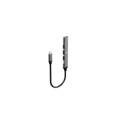 Image de Hub USB C Ultra Slim 4 ports 3 A 2.0 et 1 3.0 Mobility Lab Gris Noir