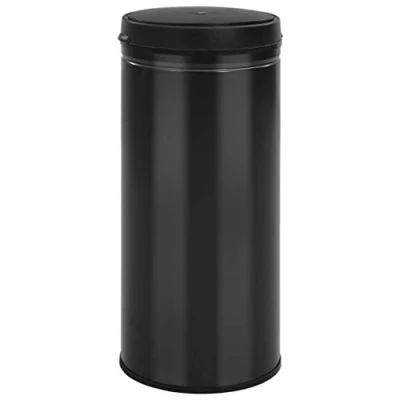 Afbeelding van vidaXL Afvalemmer met automatische sensor, 80 l, koolstofstaal, zwart