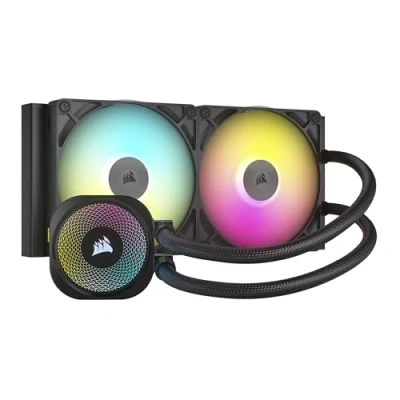 Afbeelding van CORSAIR iCUE LINK TITAN 280 RX RGB vloeibare koeler voor CPU mm AIO 2 x RX140 ventilatoren inbegrepen geschikt Intel LGA 1851/1700, AMD AM5/AM4 inclusief systeemhub