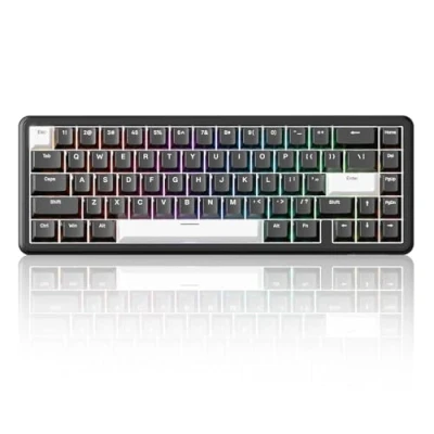 Afbeelding van ATTACK SHARK X65 HE Gaming toetsenbord, bekabeld, 65% met magnetische schakelaars, snelheid 8000 Hz, instelbare activering 0,01 mm, PBT keycaps, QMK driver, RGB, personaliseerbaar, snelontgrendeling
