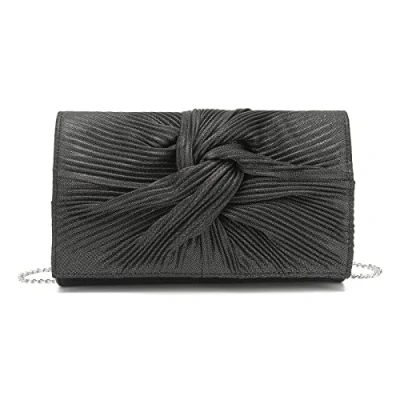 Afbeelding van Miss Lulu Dameshandtas, avondtas voor bruiloft, grote zachte strik met fijne pailletten, synthetische handtas, eindejaarsbal, vakantietassen, zilver., Retro