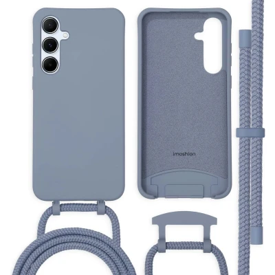 Afbeelding van imoshion Hoesje Geschikt voor Samsung Galaxy A55 met koord Color Backcover afneembaar blauw