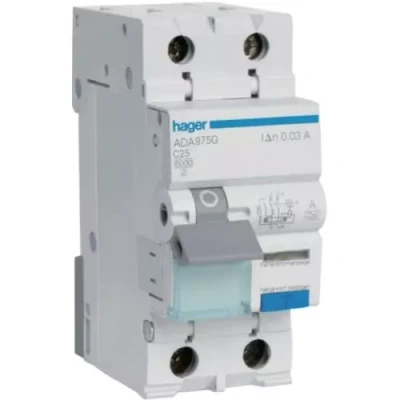 Afbeelding van HAGER 1PN 25 A C KAR 30MA ADA975G