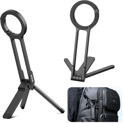 Afbeelding van Ulanzi MA30 Mini Magnetisch Smartphone Statief MagSafe Mount Opvouwbaar Draagbaar Tafel met Karabijnhaak Zwart