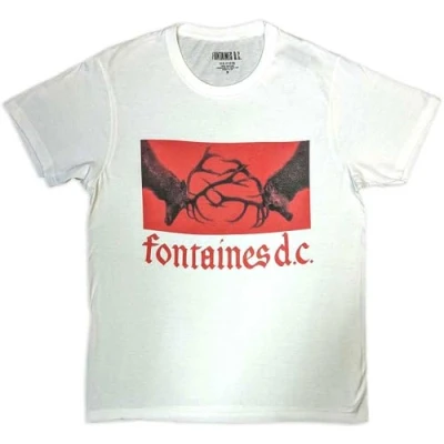 Afbeelding van Fontaines D.C. Gothic Logo Heren T shirt M Wit