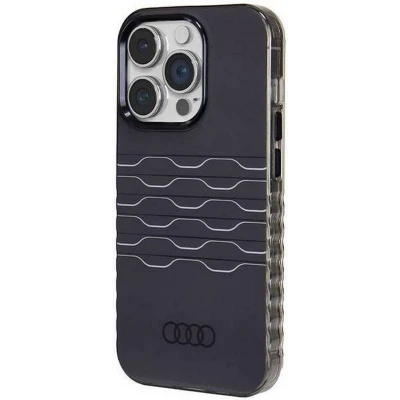 Afbeelding van Audi IML Grille Pattern Back Case (MagSafe Compatible) Geschikt voor Apple iPhone 14 Pro (6.1&quot;) Zwart