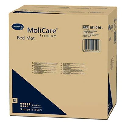 Afbeelding van Hartmann Molicare Premium Bed Mat 9 druppels 60 x cm 3 pakken van 30 stuks