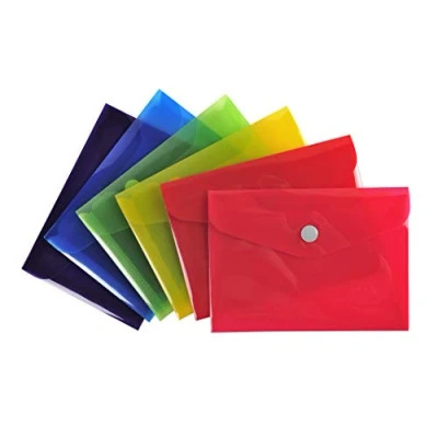 Afbeelding van Exacompta Ref. 34430E Doos met 30 drukknopsluitingen klep in glad PP afmetingen: 14 x 10 cm formaat ordner 8,8 12,5 (B7) 6 verschillende kleuren