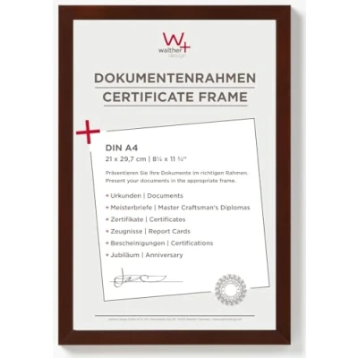 Afbeelding van Walther Peppers Fotolijst Fotomaat 21x29,7 cm (A4) Walnoot