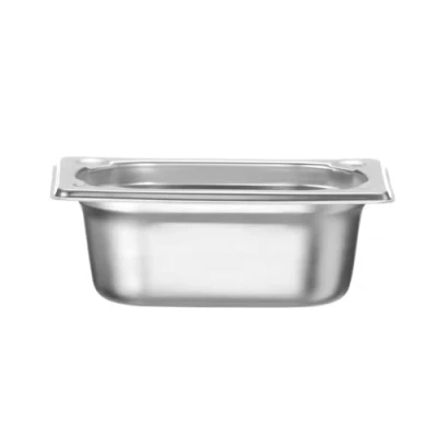 Image de HENDI Bac Gastronorme, GN 1/9, résistance thermique 40 C à 300 C, utilisable dans des fours convection, réfrigérateurs, bain maries, chafing dishes, 0.6L, 176x108x(H)65mm, inox