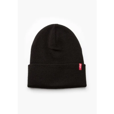 Afbeelding van Levi&#039;s Slouchy RED TAB Beanie Unisex Muts, Maat: One Size, Regular black