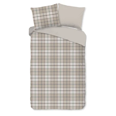 Afbeelding van Good morning Dekbedovertrek Bernardus flanel nr.20104 zand 270x220 + 2 kussenslopen 60x70 Beige