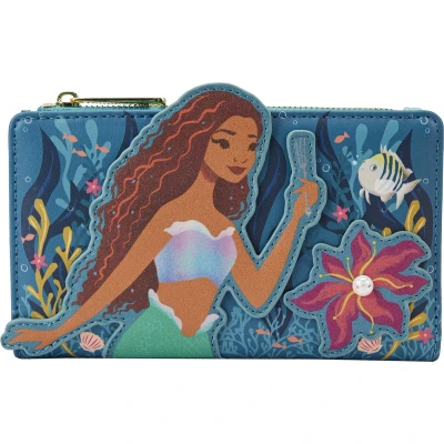 Afbeelding van Loungefly Disney Little Mermaid Ariel Live Action portemonnee met klep, meerkleurig