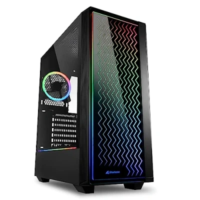 Afbeelding van Sharkoon RGB LIT 200 Midi tower PC behuizing Zwart