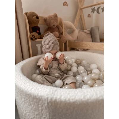 Afbeelding van Ballenbak 90x40 Boucle Wit zonder ballen