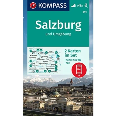Afbeelding van KOMPASS Wanderkarten Set 291 Salzburg und Umgebung (2 Karten) 1:50.000