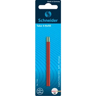 Afbeelding van Schneider balpenvulling voor balpen Take 4 2 stuks rood S 77292