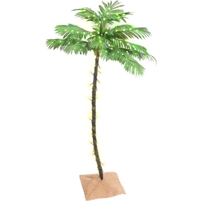 Afbeelding van Palmboom LED 88 LED&#039;s warmwit 150 cm