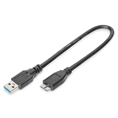 Afbeelding van Digitus USB kabel 3.2 Gen1 (USB 3.0 / 3.1 Gen1) A stekker, micro B stekker 0.25 m Zwart AK 11234