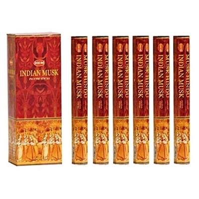 Afbeelding van HEM Wierook Indian Musk Slof (6 pakjes/120 stokjes)