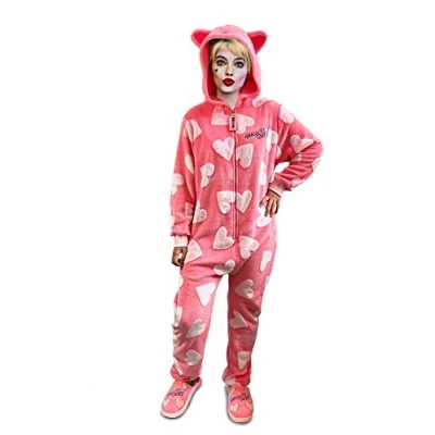 Afbeelding van Onesie, Jumpsuit Harley Quinn &quot;Birds of Prey&quot; hooded ladies size super soft