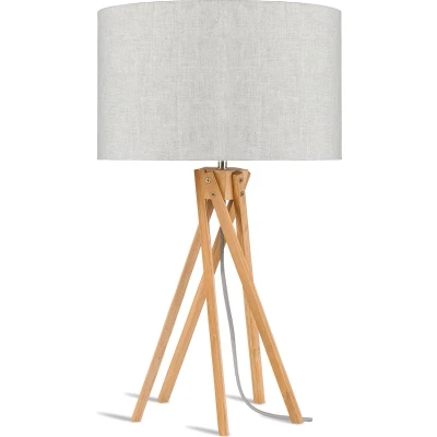 Afbeelding van GOOD&amp;MOJO Tafellamp Kilimanjaro Naturel/Bamboe Ø32cm Scandinavisch,Bohemian