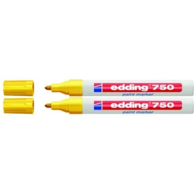 Afbeelding van edding 2 stuks 750 industriële markers, 4 mm, geel